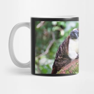 White Chested Monkey Perching in Tree Mug